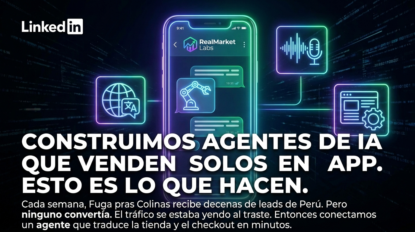 Construimos agentes de IA que venden solos en WhatsApp. Esto es lo que hacen.